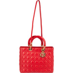 Christian Dior Quilted Leather Lady Dior Handbag - vintageandkickz