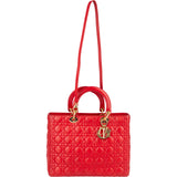 Christian Dior Quilted Leather Lady Dior Handbag - vintageandkickz