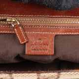 Gucci Monogram GG Canvas Woven Handle Babouska Tote Shoulder Bag
