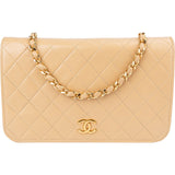 Chanel Quilted Lambskin 24K Gold Single Flap Shoulder Bag