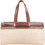 Hermès Canvas & Leather Cabas GM Shoulder Bag