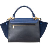 Céline Bicolor Suede Leather Trapeze Handbag