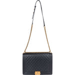 Chanel Quilted Leather Boy Single Flap Crossbody Bag - vintageandkickz