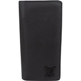 Louis Vuitton Black Leather Aerogram Brazza Wallet