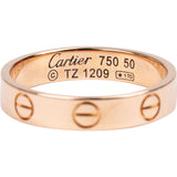 Cartier Au 750 Gold LOVE Wedding Band Ring (#50)