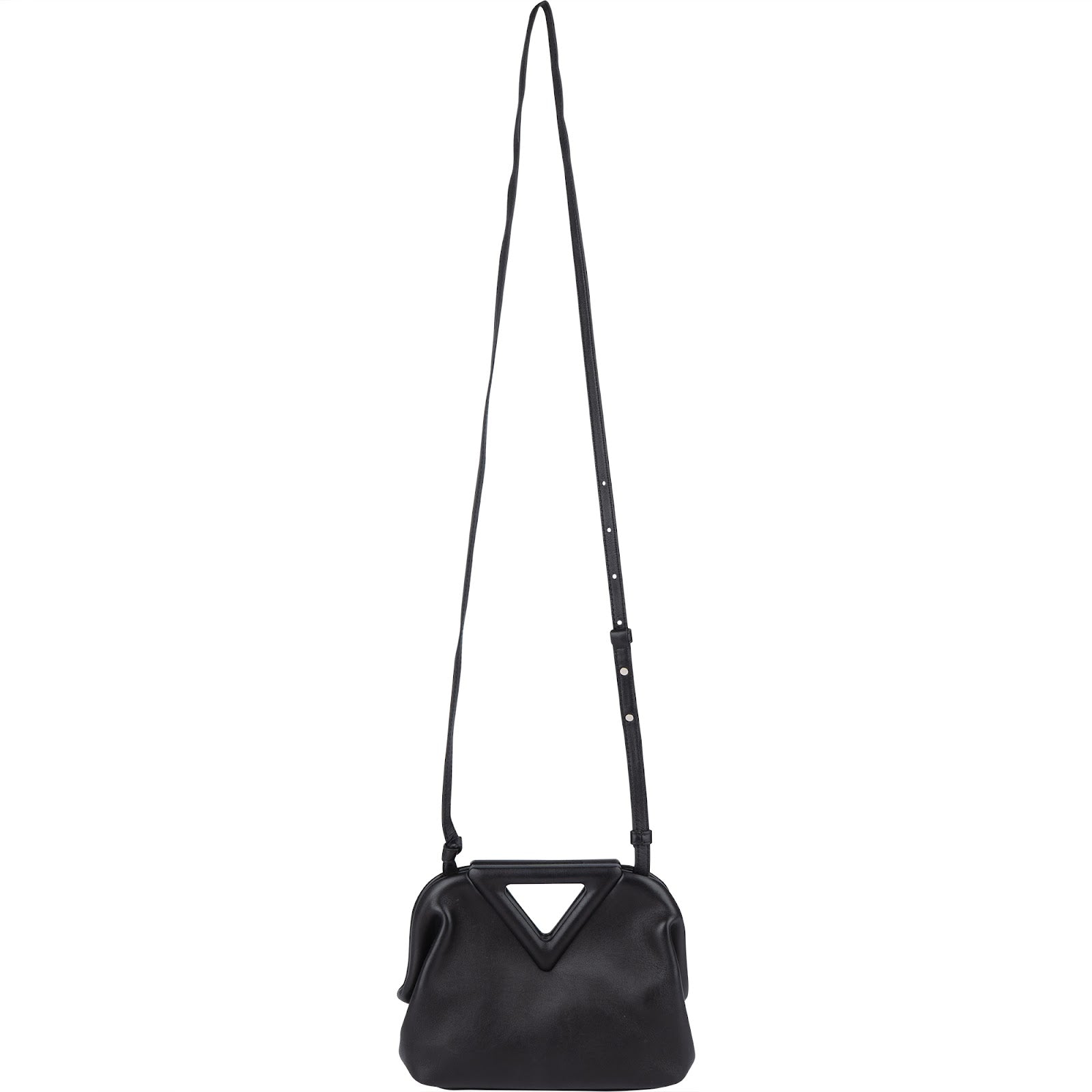 Bottega Veneta Leather Small The Point Handbag - vintageandkickz