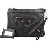 Balenciaga Black Arena Leather City Clutch