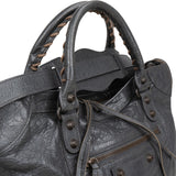 Balenciaga Dark Grey Leather Classic City Handbag