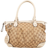[🔄️B07 / F43] Gucci Monogram GG Canvas Sukey Medium Tote Handbag - vintageandkickz