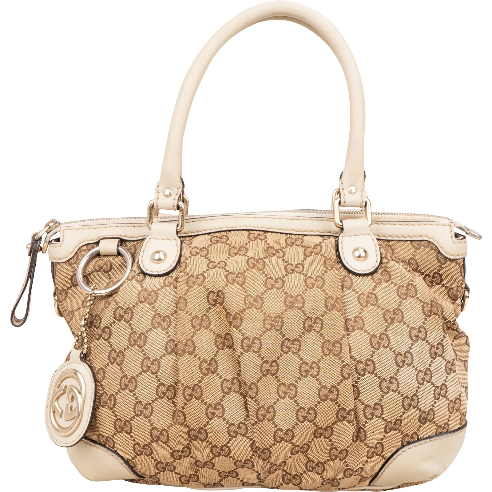 [🔄️B07 / F43] Gucci Monogram GG Canvas Sukey Medium Tote Handbag - vintageandkickz