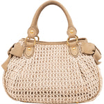 Miu Miu Suede and Crochet Bow City Handbag - vintageandkickz