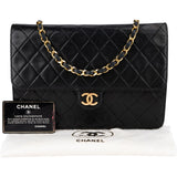 Chanel Quilted Lambskin 24K Gold Single Flap Shoulder Bag