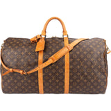 Louis Vuitton Monogram Canvas Keepall 60 Bandoulière Travel Bag