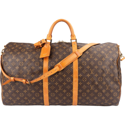 Louis Vuitton Monogram Canvas Keepall 60 Bandoulière Travel Bag