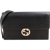 Gucci Leather Interlocking GG Wallet On Chain Crossbody Bag