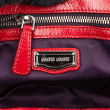 Miu Miu Red Quilted Vitello Lux Small Coffer Handbag