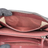 Chanel Quilted Metallic Lambskin Zip Around Wallet