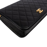 Chanel Quilted Lambskin Medium 24K Gold Single Flap Shoulder Bag