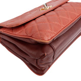 Chanel Quilted Lambskin Bicolor Diana Single Flap Crossbody Bag