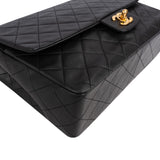 Chanel Quilted Lambskin 24K Gold Single Flap Crossbody Bag