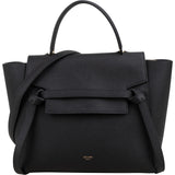 Céline Black Grained Calfskin Nano Belt Handbag