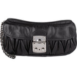 Miu Miu Matelassé Leather Pochette Clutch Bag - vintageandkickz