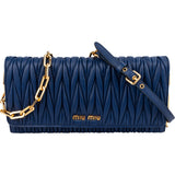 Miu Miu Matelassé Nappa Leather Wallet On Chain Crossbody Bag