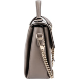 Gucci Taupe Grained Leather Interlocking GG Top Handle Handbag
