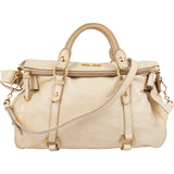 Miu Miu Vitello Lux Bow Satchel Crossbody Handbag