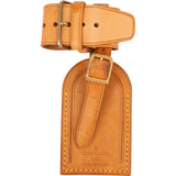 [🔄️B21 / F36] Louis Vuitton Vachetta Leather Luggage Tag - vintageandkickz