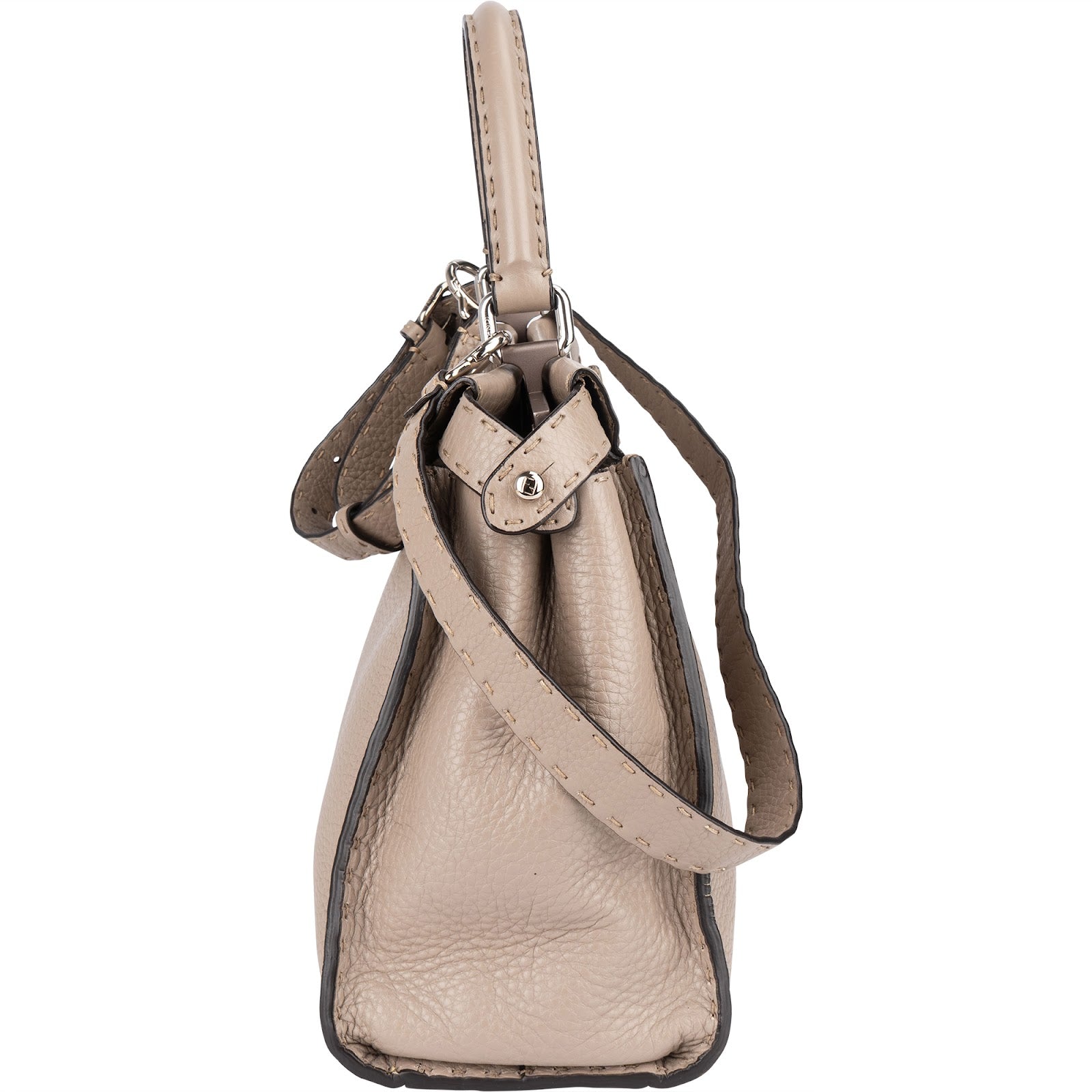 Fendi Selleria Leather Peekaboo Handbag - vintageandkickz