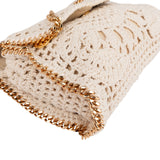 Stella McCartney Braided Wool Shaggy Falabella Fold Over Flap Crossbody Bag