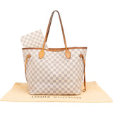 Louis Vuitton Monogram Damier Azur Neverfull MM Shoulder Bag