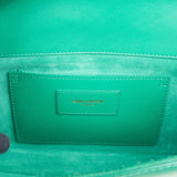 Saint Laurent Green Leather Clutch