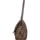 Fendi Monogram FF Zucca Mamma Baguette Shoulder Bag