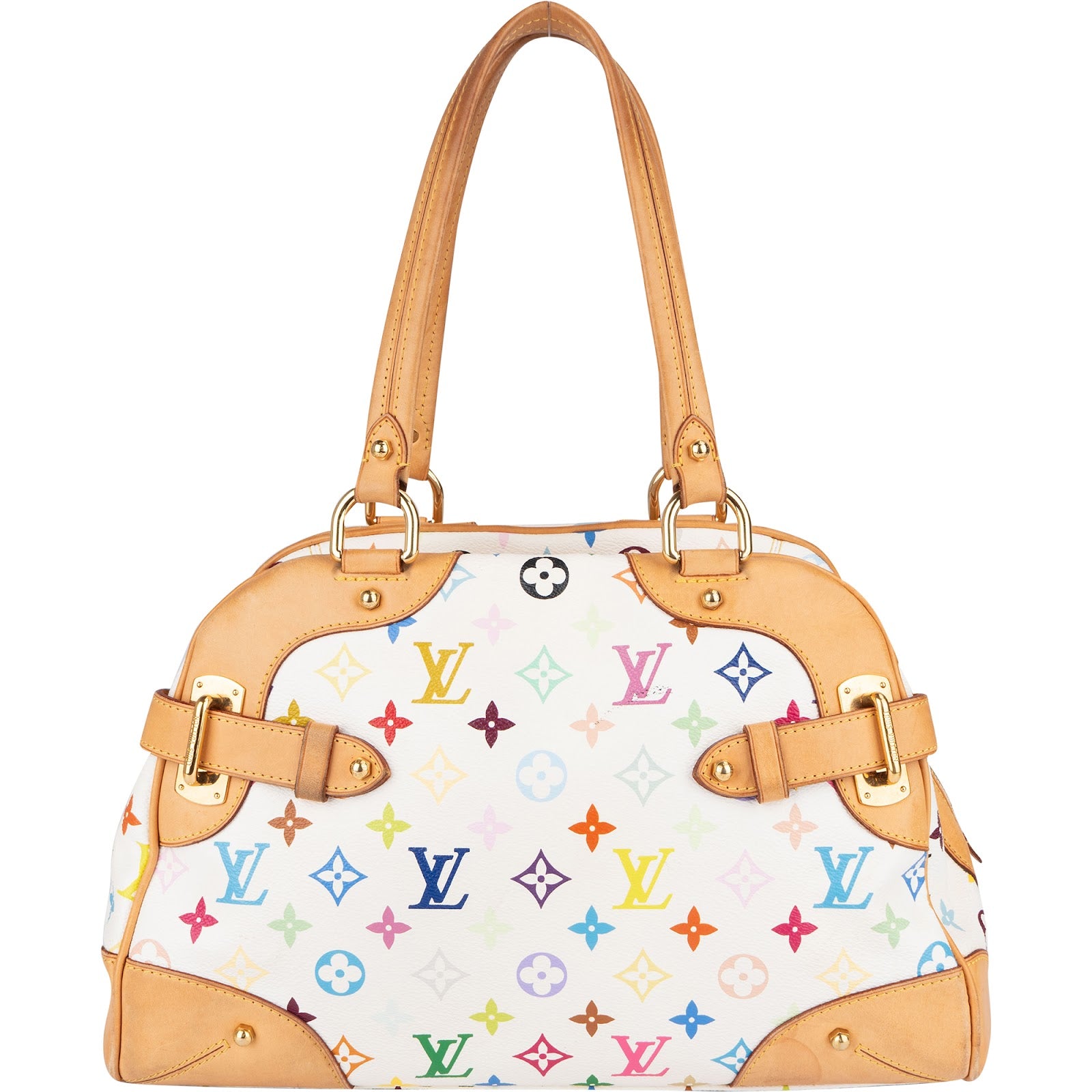Louis Vuitton Monogram Canvas Murakami Multicolor Claudia Shoulder Bag - vintageandkickz