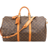 Louis Vuitton Monogram Canvas Keepall 50 Bandoulière Travel Bag