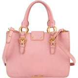Miu Miu Madras Leather Top Handle Handbag