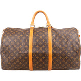 Louis Vuitton Monogram Canvas Keepall 55 Bandoulière Travel Bag