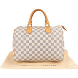 Louis Vuitton Monogram Damier Azur Speedy 30 Handbag