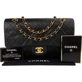 Chanel Quilted Lambskin Medium 24K Gold Double Flap Shoulder Bag