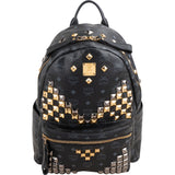 MCM Visetos Monogram Stark Studded Backpack