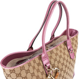 Gucci Monogram GG Heart Bit Tote Handbag - vintageandkickz