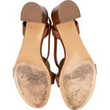Hermès Brown Swift Leather Juliette Sandals (38)