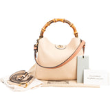Gucci Beige Leather Bamboo Handle 1947 Small Handbag