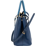 Prada Two Tone Saffiano Leather Galleria Handbag