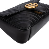 Gucci Matelassé Leather GG Marmont Medium Shoulder Crossbody Bag