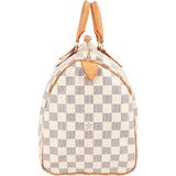 Louis Vuitton Monogram Damier Azur Canvas Speedy 35 Handbag