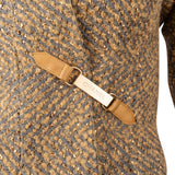 Chanel Multicolor Wool Draped Lapel Herringbone Scarf Jacket (FR 34 / DE 32)