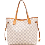 Louis Vuitton Monogram Damier Azur Canvas Neverfull MM Shoulder Bag